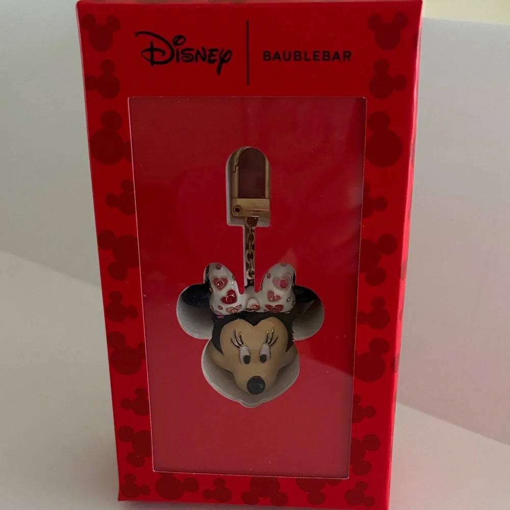 ☀️Disney Minnie Mouse Keychain with Bow - Picture 1 of 4